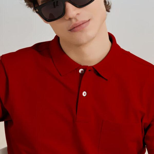 Classic Maroon Polo T-Shirt - Image 3