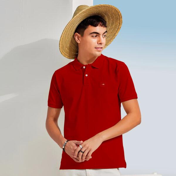 Classic Maroon Polo T-Shirt - Image 4