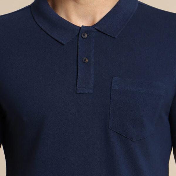 Classic Navy Blue Polo T-Shirt - Image 5