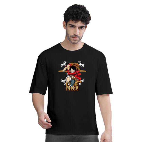 One Piece Vibrant Cool Printed Pure Cotton Oversized Tshirt - Image 2