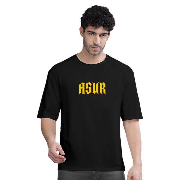 Asur Vibrant Cool Printed Pure Cotton Oversized Tshirt - Image 2