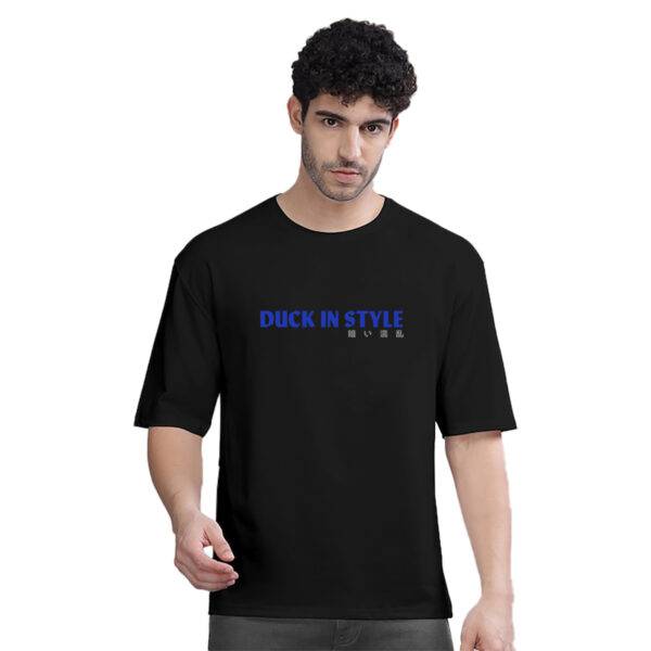 Duck In Style Vibrant Cool Printed Pure Cotton Oversized Tshirt - Image 2