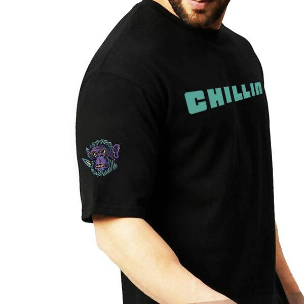Chillin Vibrant Cool Printed Pure Cotton Oversized Tshirt - Image 4