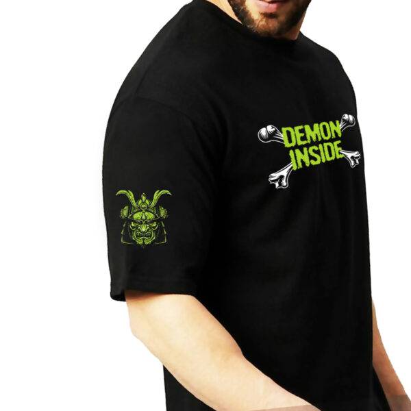Demon Inside Vibrant Cool Printed Pure Cotton Oversized Tshirt - Image 4