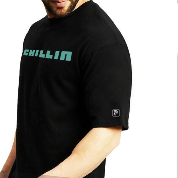 Chillin Vibrant Cool Printed Pure Cotton Oversized Tshirt - Image 3